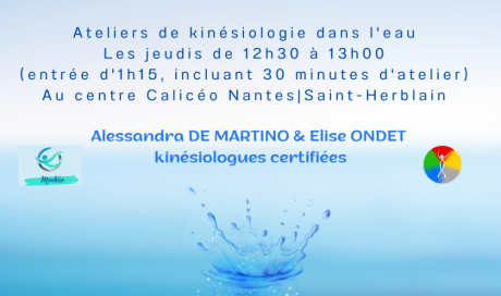 Atelier de kinésiologie dans l'eau à Calicéo Nantes | Saint-Herblain