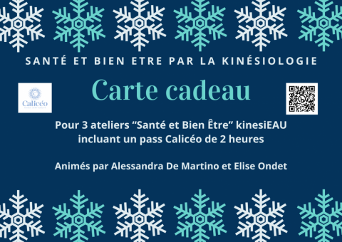 Carte cadeau pour des ateliers de kinésiologie dans l'eau à Calicéo Nantes Saint-Herblain