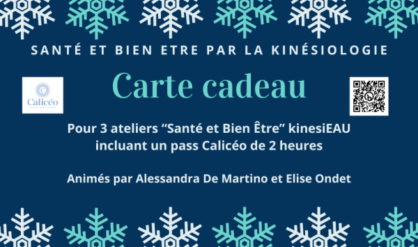 Carte cadeau pour des ateliers de kinésiologie dans l'eau à Calicéo Nantes Saint-Herblain